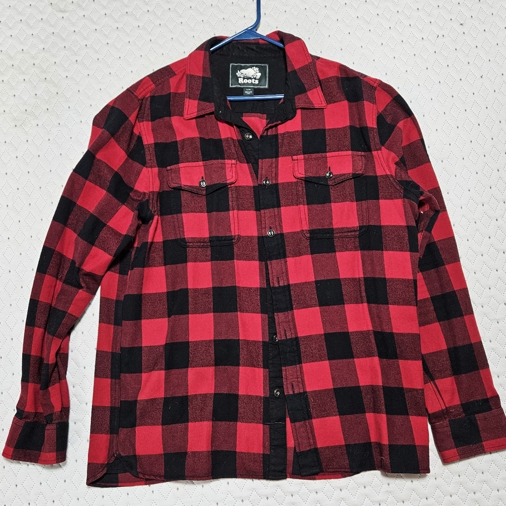 Roots Red and Black Plaid Shirt